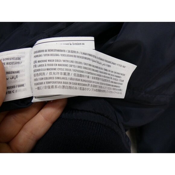 Abercrombie & Fitch Varsity Bomber Stadium jacket Men size M navy‎ blue preppy - Picture 7 of 8